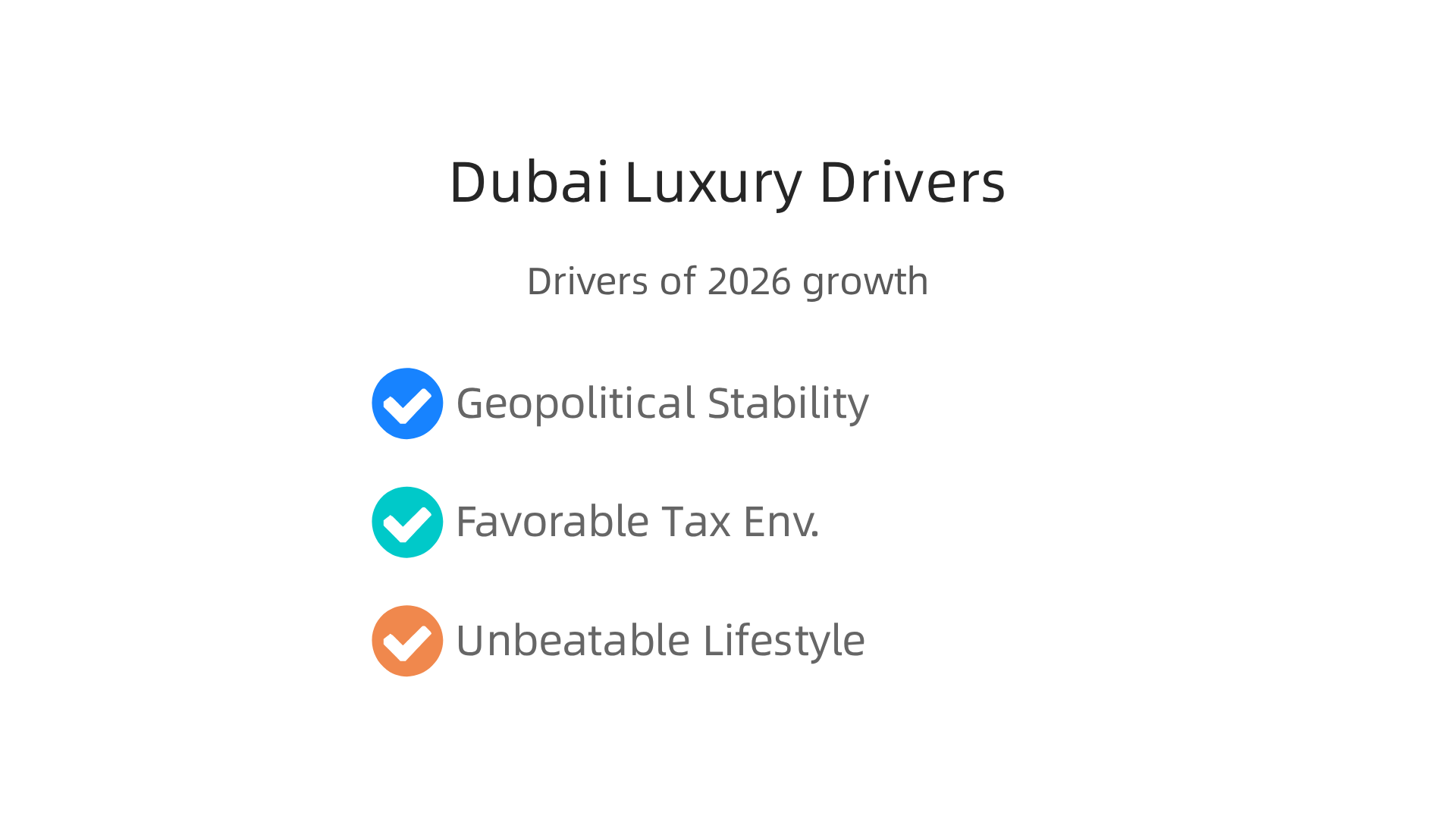 Understand the core factors fueling the sustained growth of Dubai's luxury property sector in 2026.