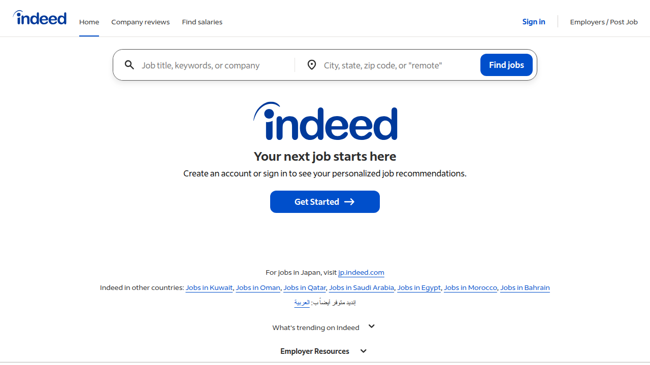 A snapshot of real estate job listings on Indeed, showcasing active opportunities in the UAE market.