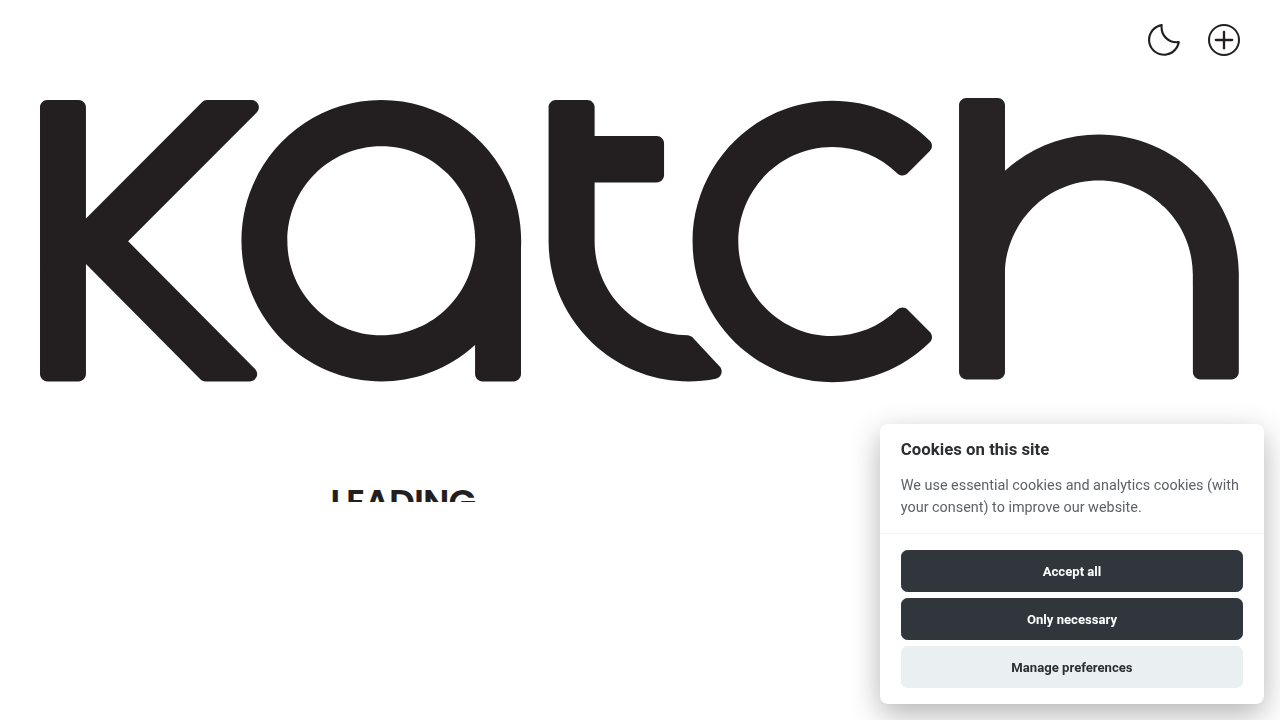 The official homepage for Katch International, highlighting their expertise in luxury property advisory.