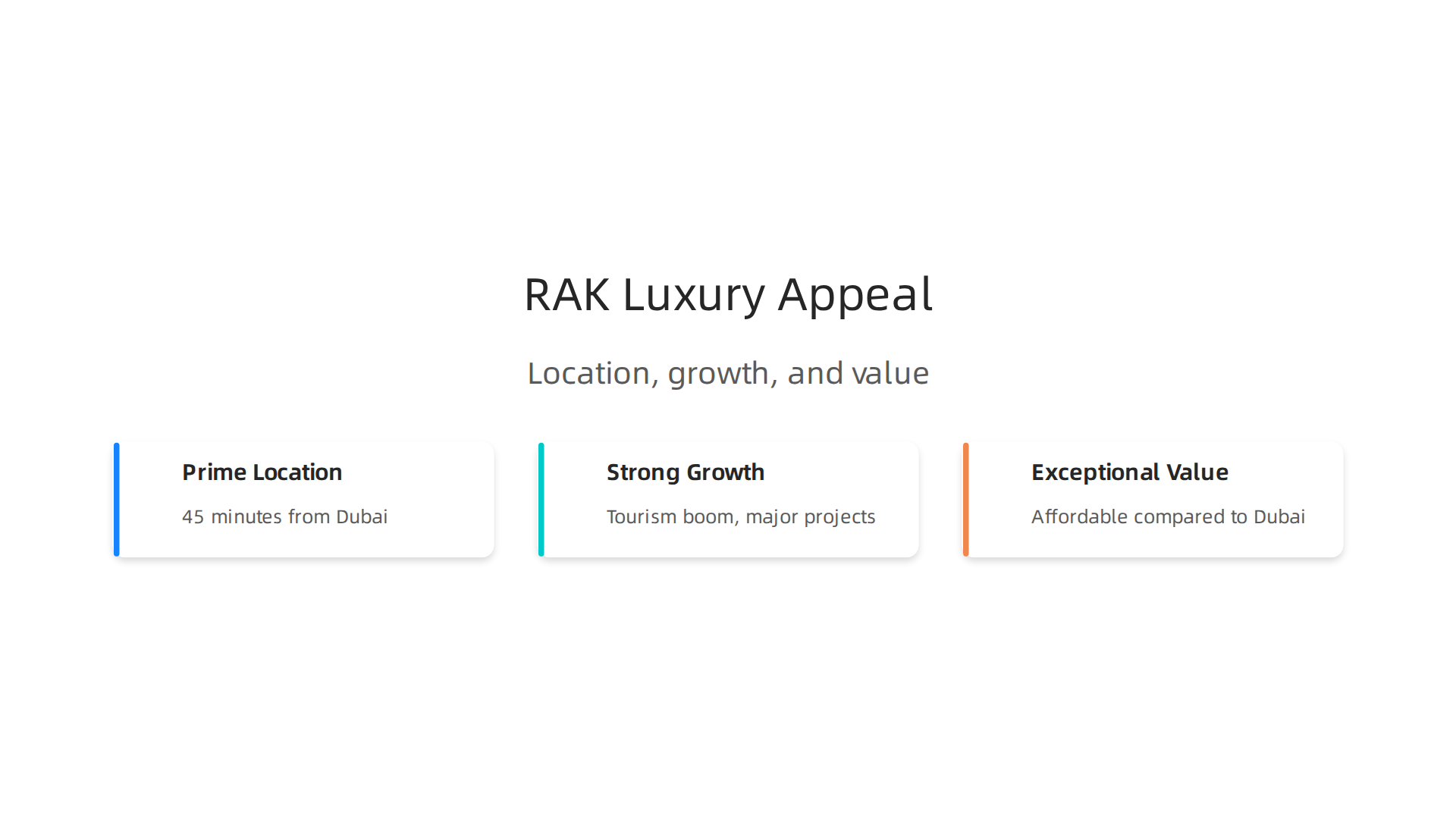 Discover the core reasons driving Ras Al Khaimah's rapid growth as a prime location for luxury real estate investment.