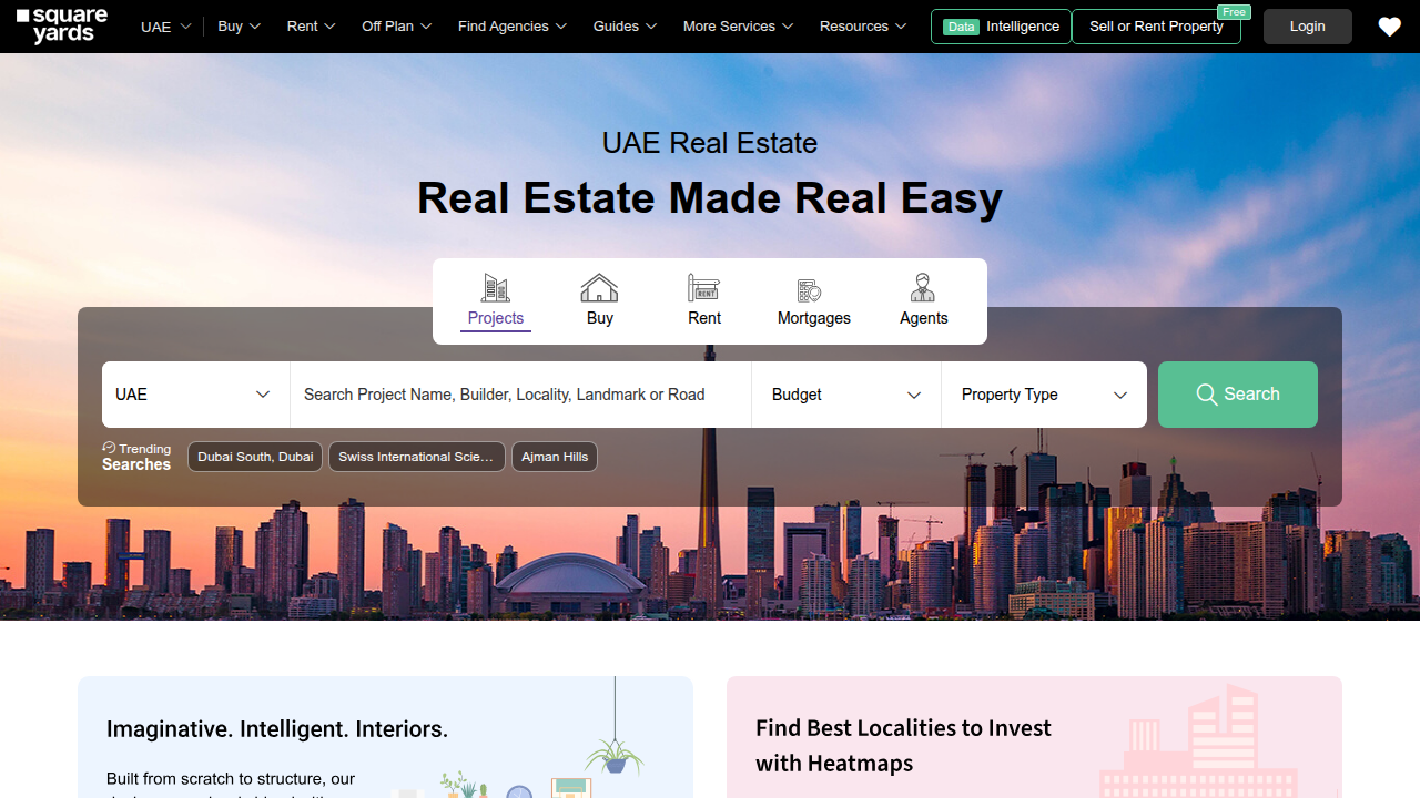 Screenshot of Square Yards UAE blog, providing information on Abu Dhabi's real estate agent regulations.