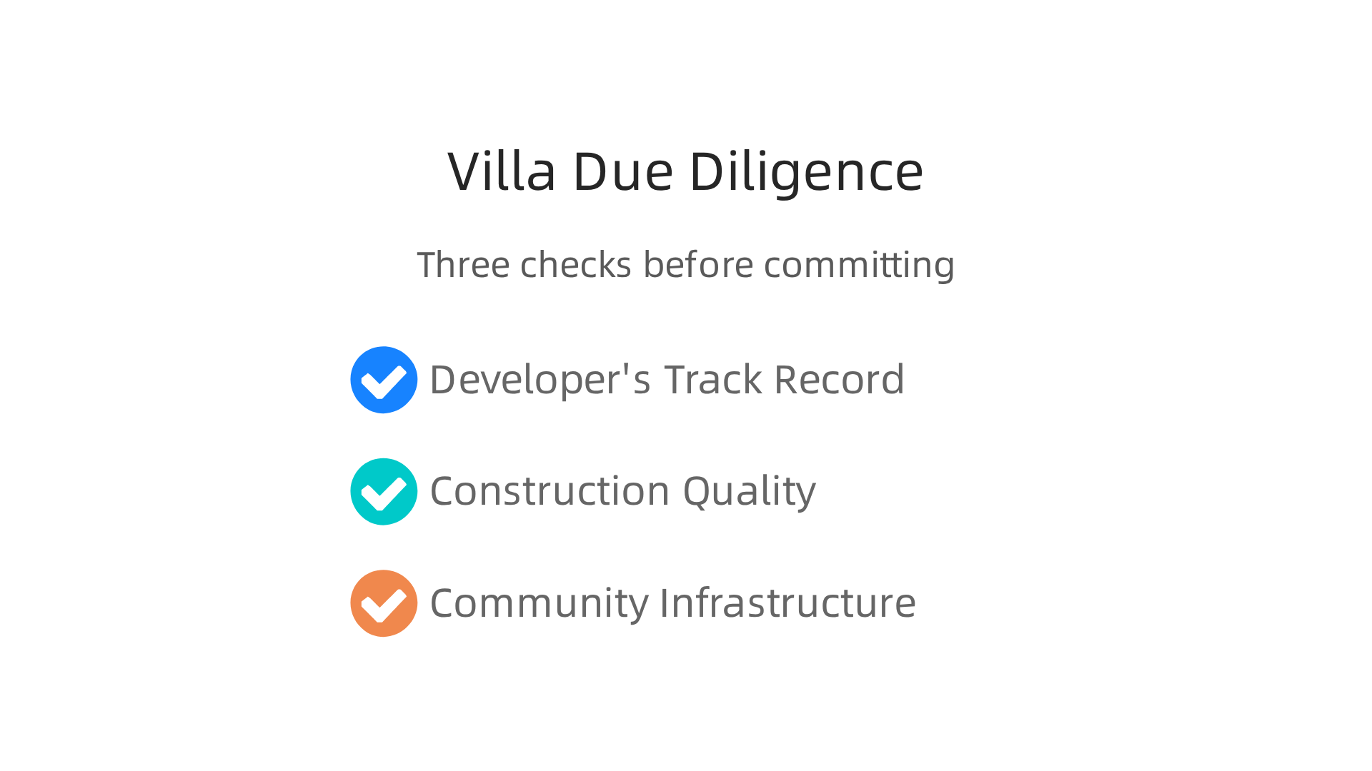 Ensure a safe investment by following a critical due diligence checklist for luxury villa developments.