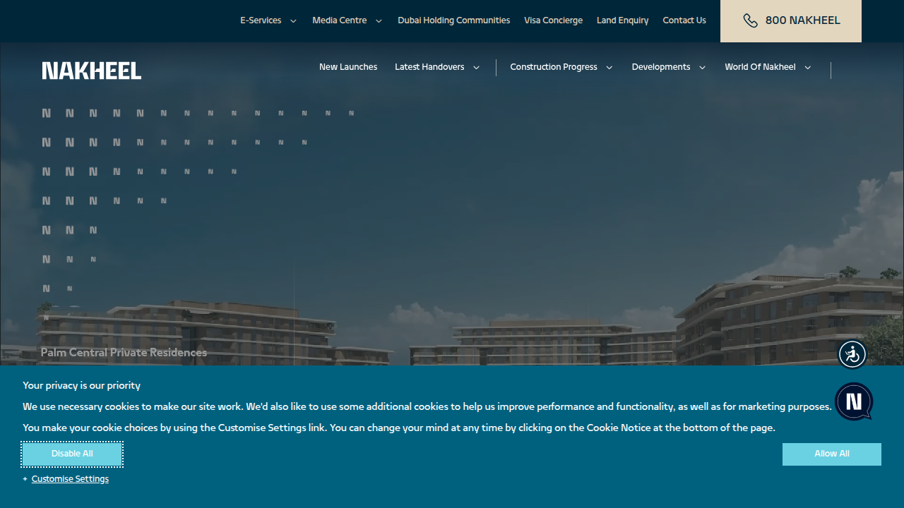 Explore projects and company information from Nakheel, a leading developer behind iconic Dubai landmarks.