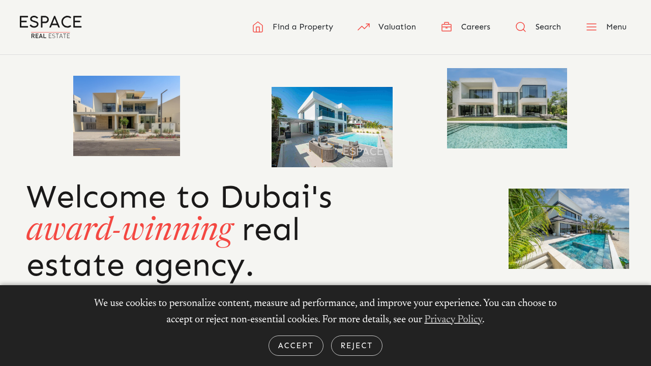 Explore the official website of Espace Real Estate, a leading luxury property agency in Dubai.