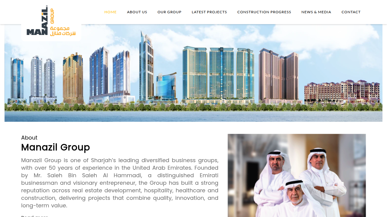 Explore Manazil Real Estate's official website, a leading developer mentioned for its significant role in the UAE property market.