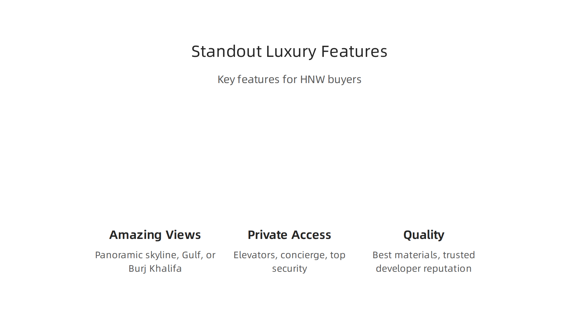 Key luxury features that elevate high-net-worth apartments in Dubai.